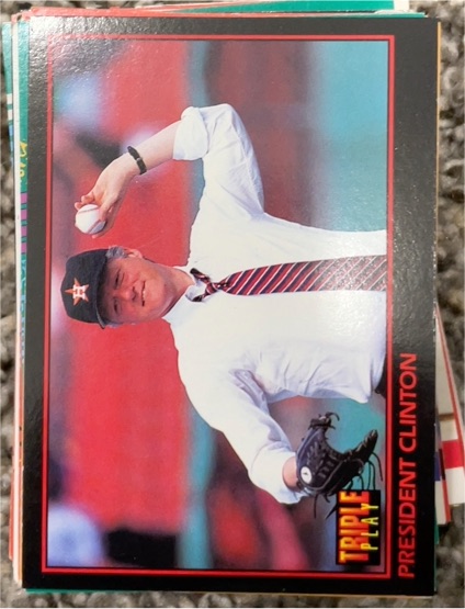 1993 Leaf Triple Play #32 Bill Clinton — front