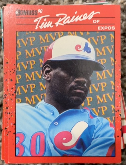 1990 Donruss #BC-7 Tim Raines — front