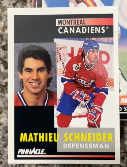 1991-92 Pinnacle #209 Mathieu Schneider — front