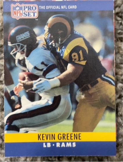 1990 Pro Set #167 Kevin Greene — front