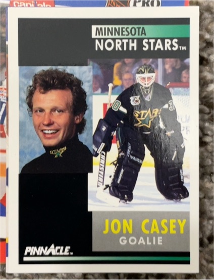 1991-92 Pinnacle #144 Jon Casey — front