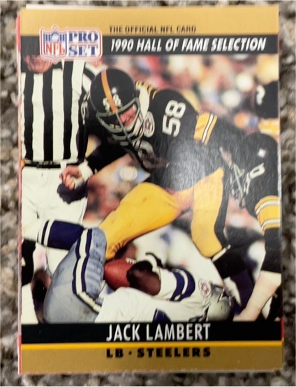1990 Pro Set #27 Jack Lambert — front