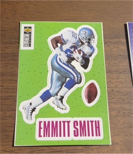 1996 Upper Deck Collector's Choice Stick-Ums #S21 Emmitt Smith — front
