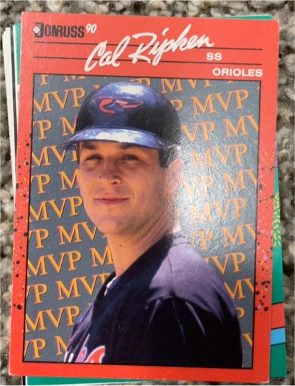 1990 Donruss #BC-18 Cal Ripken Bonus MVP Error Card — front