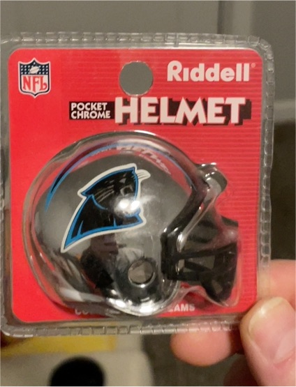 2010 Riddell Pocket Pro Helmet Carolina Panthers — front