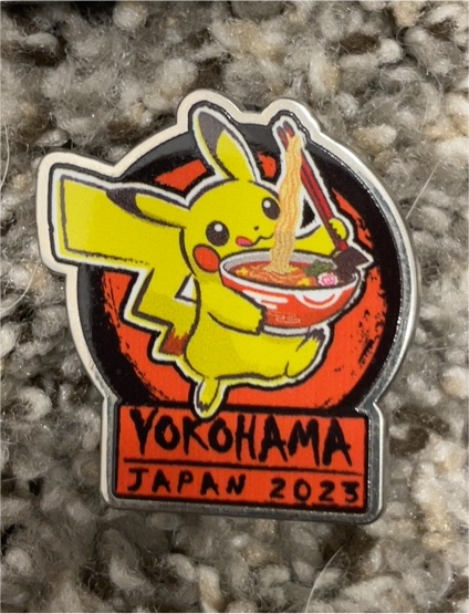 2023 Pokémon Center Yokohama Pikachu Enamel Pin — front