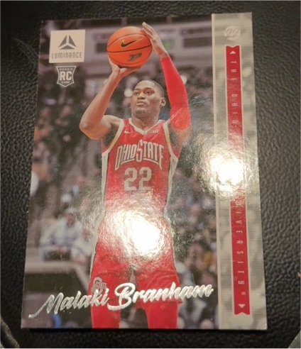 2022-23 Panini Chronicles Draft Picks Luminance #43 Malaki Branham — front