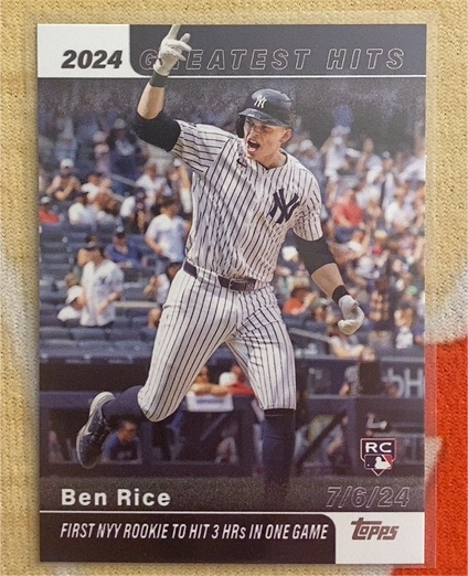 2025 Topps Series 1 2024 Greatest Hits #GH-2 Ben Rice — front