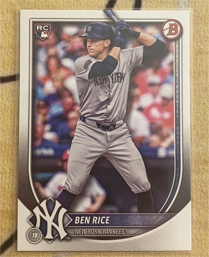 2025 Bowman #85 Ben Rice — front