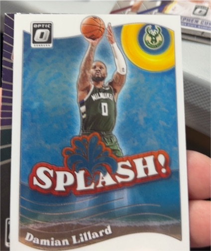 2023-24 Panini Donruss Optic #4 Damian Lillard Splash Milwaukee Bucks — front
