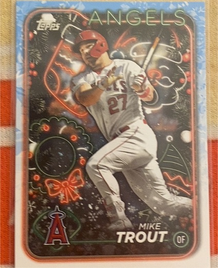 2024 Topps Holiday #H27 Mike Trout — front