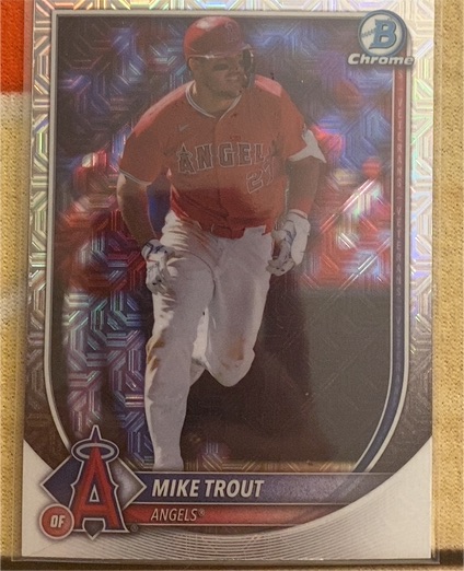 2025 Bowman Chrome #1 Mike Trout — front