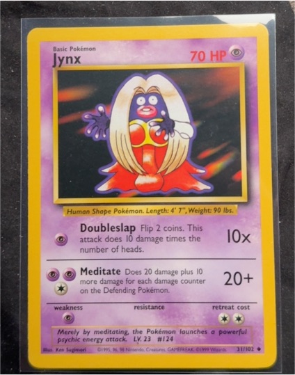 1999 Pokémon #31 Jynx — front
