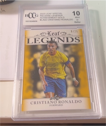 2023 Leaf Special Release Legends Achievement Gold #LA02 Cristiano Ronaldo — front