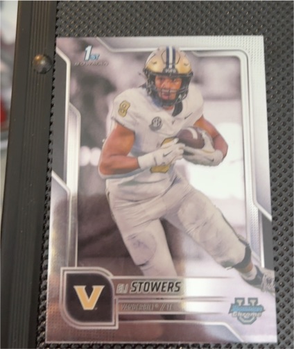 2025 Bowman University Chrome #191 Eli Stowers Vanderbilt Commodores — front