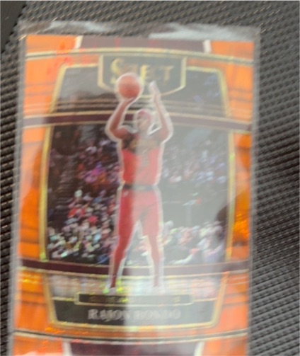 2021-22 Panini Select #34 Rajon Rondo Orange Flash Prizm — front