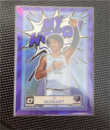 2020-21 Panini Donruss Optic #3 Ja Morant My House Purple Prizm — front