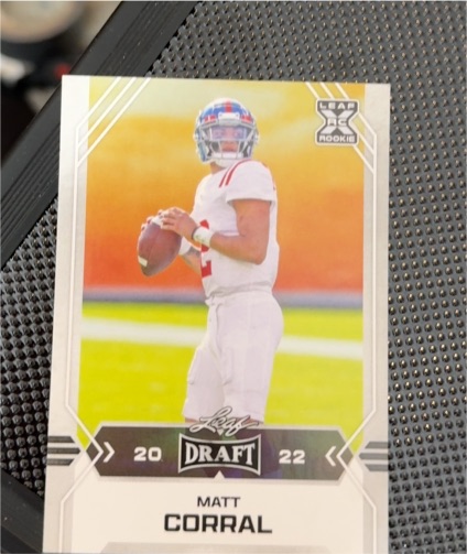 2022 Leaf Draft #10 Matt Corral — front