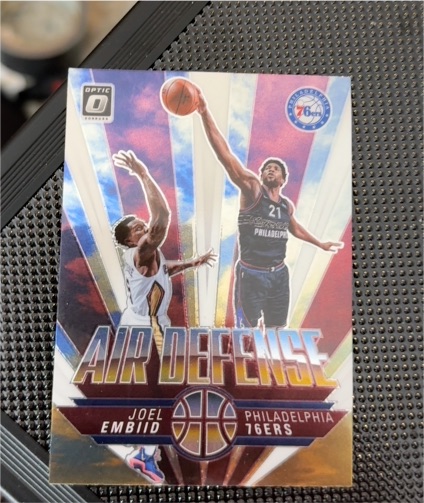 2021-22 Donruss Optic #5 Joel Embiid Air Defense — front