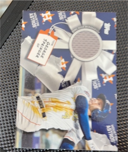 2019 Topps Holiday Walmart Mega Box Relics #WHR-GSP George Springer — front