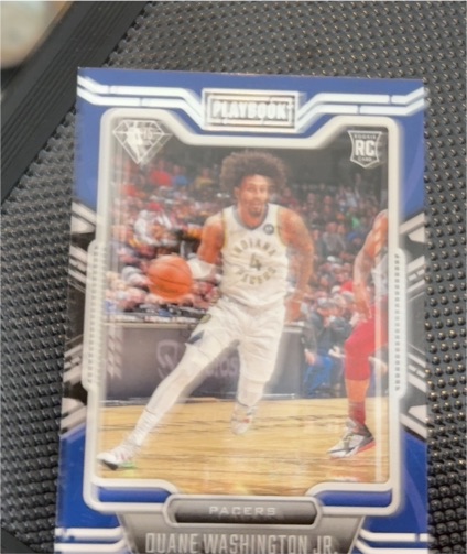 2021-22 Panini Chronicles Playbook #288 Duane Washington Jr. RC Indiana Pacers — front
