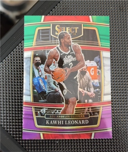 2021-22 Panini Select #20 Kawhi Leonard Green White Purple — front