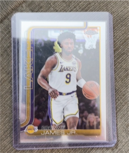 2025-26 Topps Chrome #182 Bronny James Jr. — front