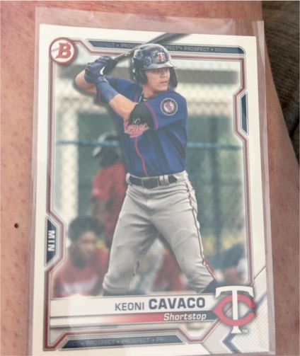 2021 Bowman Prospects #BP-73 Keoni Cavaco — front