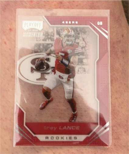 2021 Panini Chronicles Playoff Momentum #PMR-3 Trey Lance Rookie Card — front