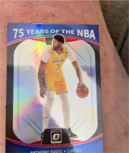 2021-22 Panini Donruss Optic 75 Years of the NBA Silver Prizm #28 Anthony Davis Lakers — front