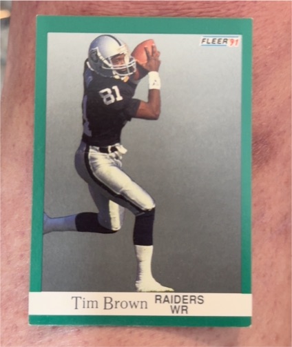 1991 Fleer #104 Tim Brown — front