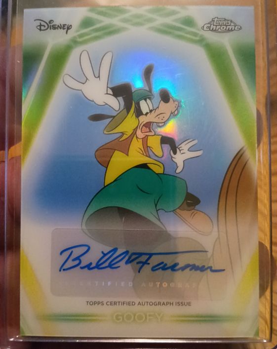 2026 Topps Disney Neon #CNA-BF Goofy Bill Farmer Autograph — front
