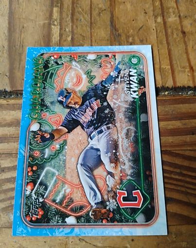 2024 Topps Holiday #H159 Steven Kwan — front