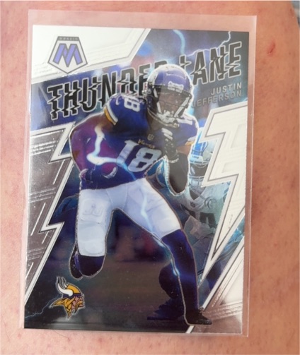 2022 Panini Mosaic #TL-10 Justin Jefferson Thunder Lane — front
