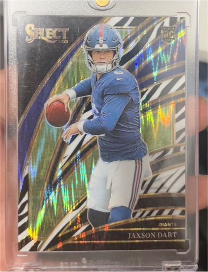 2025 Panini Select #293 Jaxson Dart Club Level Rookie Giants — front