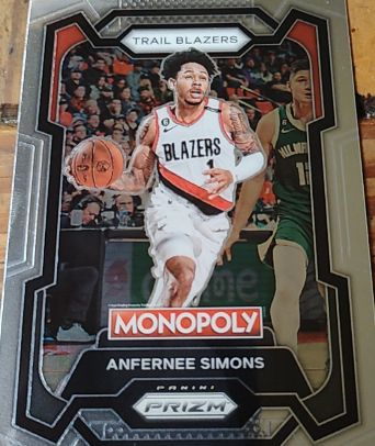 2023-24 Panini Prizm Monopoly #74 Anfernee Simons — front