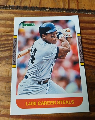 2021 Donruss #247 Rickey Henderson 1406 Career Steals — front
