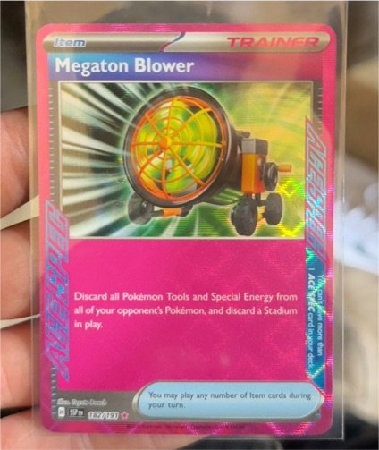 2024 Pokémon SV08 Surging Sparks #182 Megaton Blower — front