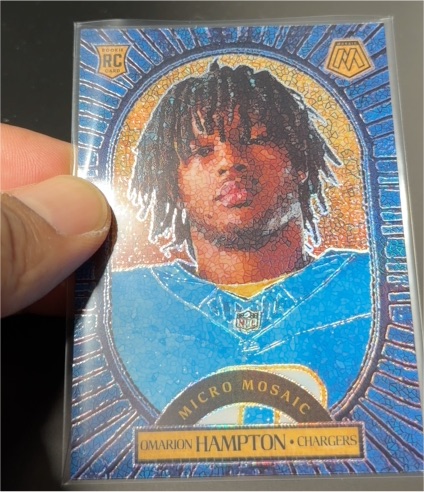 2025 Panini Mosaic #11 Omarion Hampton Micro Mosaic Rookie — front