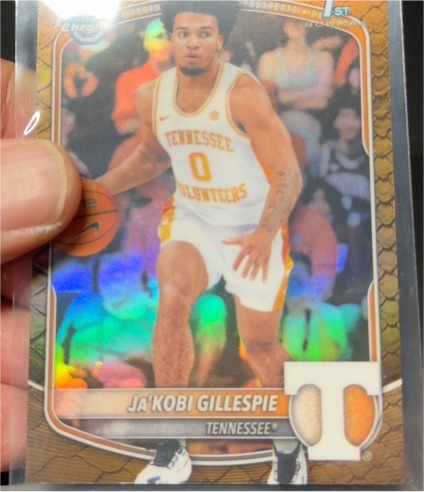 2025-26 Bowman Chrome #BCP-58 Ja'Kobi Gillespie — front