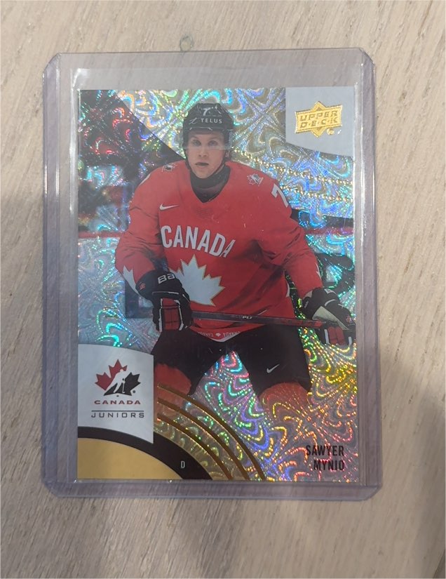 2025 Upper Deck Team Canada Juniors Patterned Foilboard #D Sawyer Mynio — front