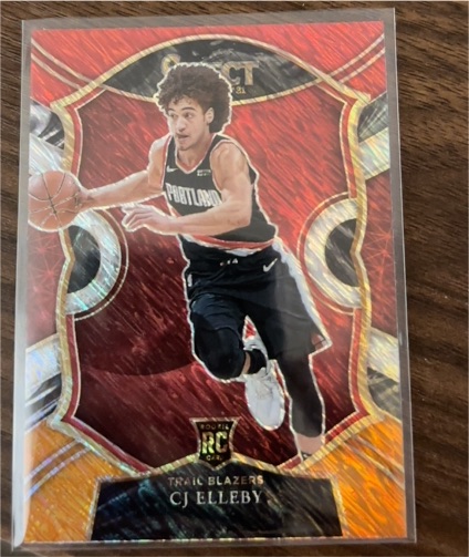 2020-21 Panini Select Concourse #100 CJ Elleby Red White Orange Flash Rookie — front