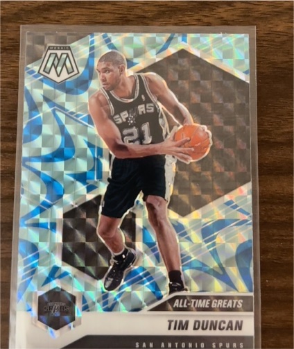 2020-21 Panini Mosaic #289 Tim Duncan All-Time Greats — front