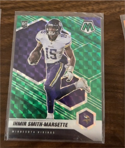 2021 Panini Mosaic #342 Ihmir Smith-Marsette Green Mosaic Prizm Rookie — front