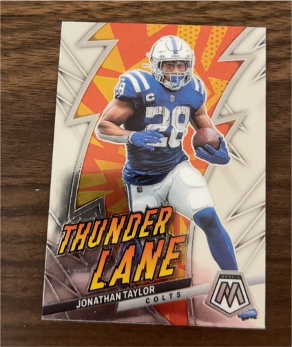 2023 Panini Mosaic Thunder Lane #TL-JT Jonathan Taylor — front