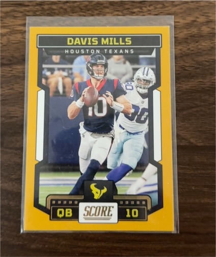 2023 Panini Score #1 Davis Mills — front