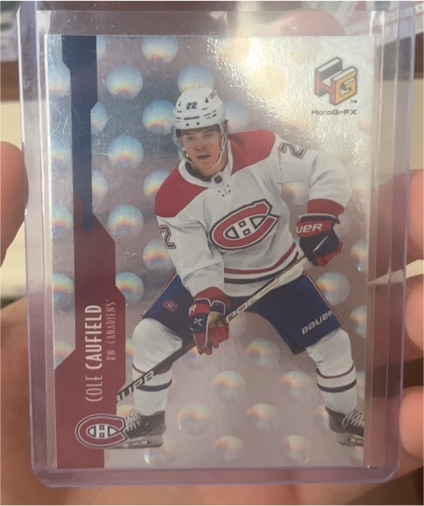 2021-22 Upper Deck Extended Series HoloGrFX #HG-16 Cole Caufield — front