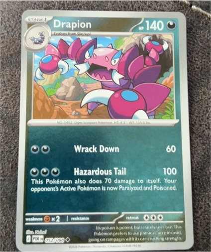 2026 Pokémon Perfect Order #052 Drapion — front
