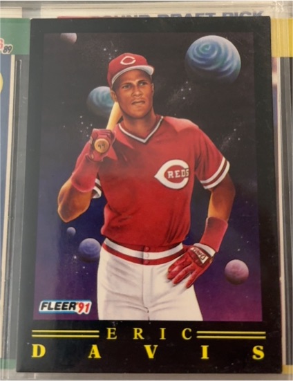 1991 Fleer Pro-Vision #10 Eric Davis — front