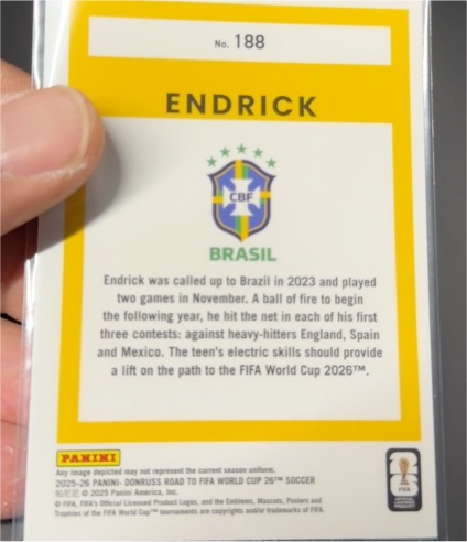2024 Panini Instant Copa America #188 Endrick — front